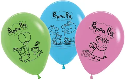 Produktbild von TIB Heyne Luftballon 'Peppa Pig', bunt, D:30 cm, U:96 cm, 5 St./SB-Btl.