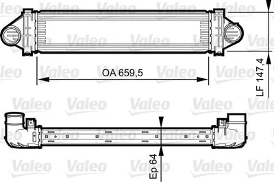 Produktbild von VALEO 818240 Ladeluftkühler LLK für FORD MONDEO IV Turnier (BA7) Turbo Intercooler
