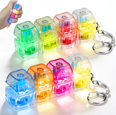 Produktbild von Tastatur-Fidget-Spielzeug mit LED – Set mit 2 Stück – Schlüsselanhänger