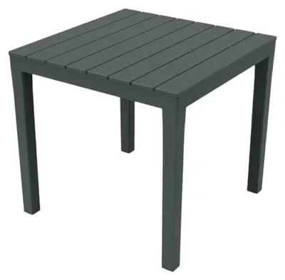 Zdjęcie produktu dla Modułowy kwadratowy stół ogrodowy z polipropylenu, 78 x 78 x 73 cm (wys.) – czarny