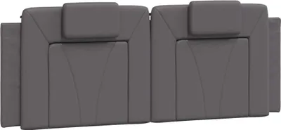 Produktbild von vidaXL Kopfteil-Kissen "Viana" Grau 140 cm Kunstleder