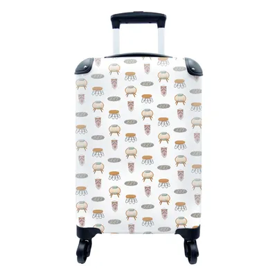 Produktbild von MuchoWow® Koffer Handgepäck Trolley Rollkoffer Kleine Reisekoffer mit 4 Rollen - Muster - Farben - Cabin Size < 55x40x23 cm & 55x40x20 cm - Fotokoffer - Kabinenkoffer - Boardgepäck - Reise-Box - Reisekoffer - Reisegepäck - Koffer mit Bild - Trolley für Kinder