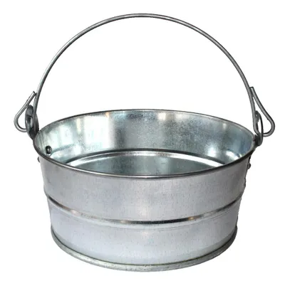 Produktbild von Zink Pflanzschale, Pflanzeimer, Pflanzrinne NEU 23 cm Durchmesser 10 cm Höhe