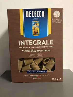 Produktbild von 10x Pasta De Cecco mezzi rigatoni integrali 26 Vollkorn italienisch Nudeln 500 g