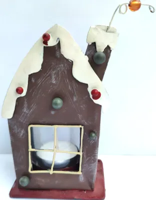 Produktbild von Teelichthalter Kerzenhalter Windlicht Lebkuchen Haus