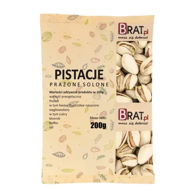 Zdjęcie produktu dla Pistacje prażone 200g Brat.pl