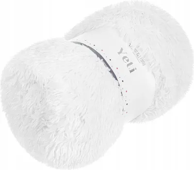 Produktbild von Kuscheliger Yeti-Flauschdecke 150x200 cm – Weiß, 100% Polyester, , 460 g/m²