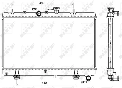 Produktbild von NRF 53121 Kühler Wasserkühler Motorkühler für KIA RIO Kombi (DC) RIO Stufenheck (DC)