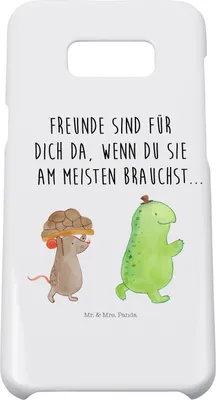 Produktbild von Mr. & Mrs. Panda Samsung Galaxy S8 plus Handyhülle  Schildkröte Maus - Weiß - Geschenk, Handy, Beste Freundinnen, Fröhlich, Case, Hülle, Freunde, Cover