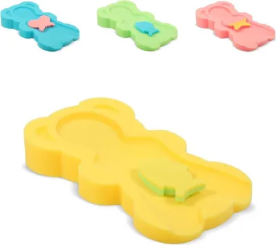 Produktbild von Lorelli Baby Badewanneneinlage Midi, weich, 2 Schwmme, verschiedenen Motiven gelb