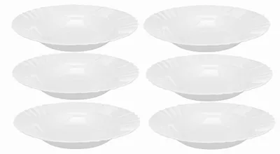 Produktbild von Epewex Tiefe Essteller Suppenteller 23 cm Weiß Glas 6er Set
