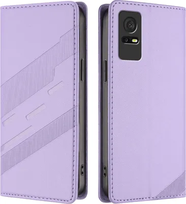 Obrázek produktu pro Pouzdro pro TCL 405/TCL 406/TCL 408,Polyuretankožené peněženkové pouzdro s přihrádkou na karty a funkcí stojánku Violett