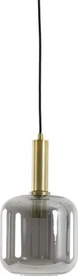 Produktbild von Light & Living - hängeleuchte - Lekar - bronze - glas - buntglaslampe - E27 - 2950284