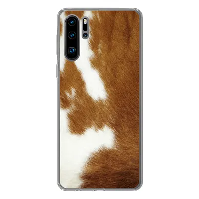 Produktbild von MuchoWow® Handyhülle Schutzhülle Hülle für Huawei P30 Pro Eine melierte Kuhhaut Silikon Softcase Handy Hülle - Schutzdeckel
