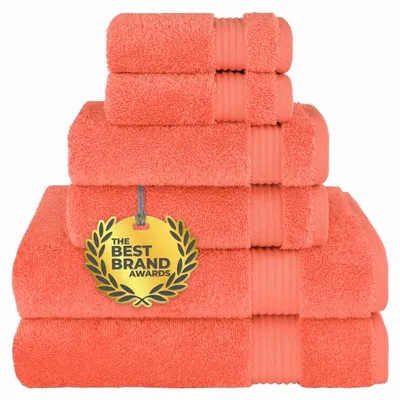 Immagine prodotto di Omgoods - Set di 6 asciugamani - 100% cotone - Morbidi e assorbenti