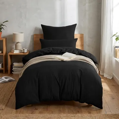 Produktbild von Bettwäsche Set 155x220 cm Schwarz - 2-teilig