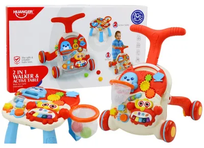 Image de Poussette interactive 2 en 1 rouge