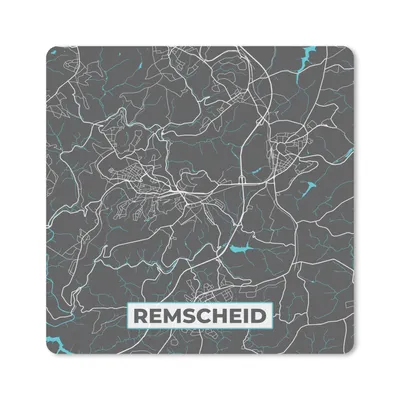 Produktbild von MuchoWow® Mauspad Mousepad Blau - Deutschland - Karte - Stadtplan - Remscheid 20x20 cm - Mousepads - Maus Mat - Pad - Mausunterlage - Desk Mat - Bureauartikeln