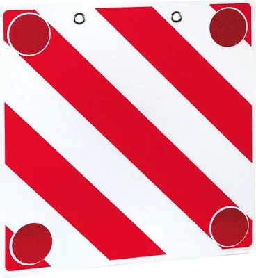 Produktbild von Famanu Warnschild Ladegutsüberhang - Reflektierendes Design - 42x42cm - Rot