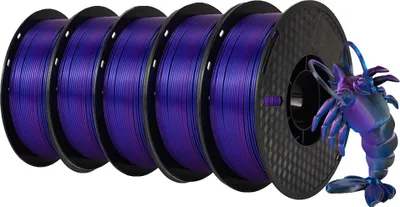 Produktbild von Seiden-PLA 3D-Druckfilament, 5 kg, mehrere Farboptionen, 5kg Seide Triple BBP