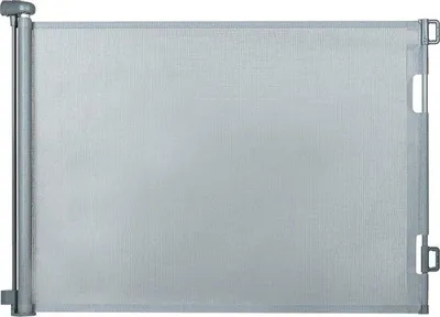 Image de Barrière d'escalier pour bébés et chiens, 0-180 cm, rabattable, pour bébés et chiens, barrières de sécurité pour enfants, barrière d'escalier, gris