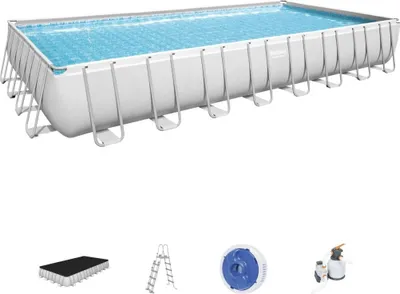 Immagine prodotto di Power Steel 956x488x132 31x16FT BESTWAY 6in1 Rack Pool + Pompa a sabbia