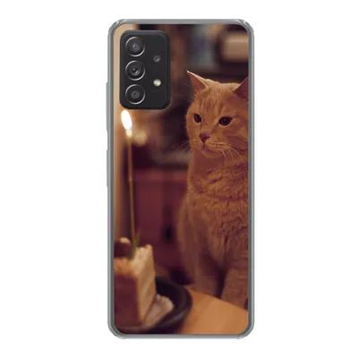 Produktbild von MuchoWow® Handyhülle Schutzhülle Hülle für Samsung Galaxy A53 5G Katze - Geburtstag - Kerze Silikon Softcase Handy Hülle - Schutzabdeckung