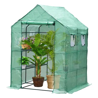 Produktbild von Jopassy Foliengewächshaus Tomatengewächshaus Gewächshaus Treibhaus, Mehrweg,Grün,143x143x195 cm