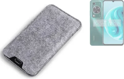 Produktbild von K-S-Trade Filz Handyhülle kompatibel mit Huawei Enjoy 70 Pro Schutzhülle Filztasche Filz Tasche Case Sleeve Handy Hülle Filzhülle grau