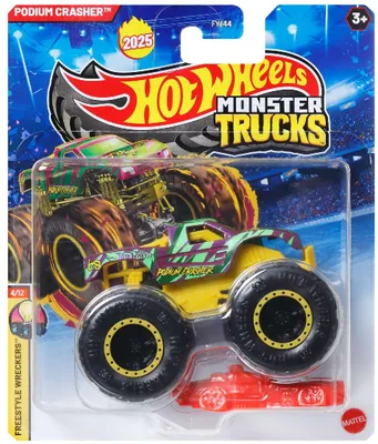 Produktbild von PODIUM CRASHER Freestyle Wreckers Monster Trucks 1:64 Hot Wheels Truck Die-cast Mattel