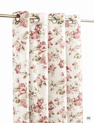 Produktbild von LANDKING® Ösenschal Rosamunde, Gardine, Vorhang, Dekoschal, Blumen Rosen, blickdicht, 8 Ösen, 140 x 245 cm, Landhaus, Romantik, Polyester, Farbe rosa
