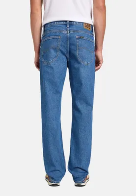 Produktbild von Lee | Herren Jeans West Blue Beam Loose Fit Blau Baumwolle Stretch W34 L32 Denim Hose 5-Pocket klassisch bequem Freizeit Alltag Casual Jeanshose