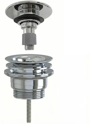 Zdjęcie produktu dla CERANO – odpływ umywalkowy – 5/4” typu click-clack – uniwersalny – bez zaworu – tworzywo sztuczne – chrom