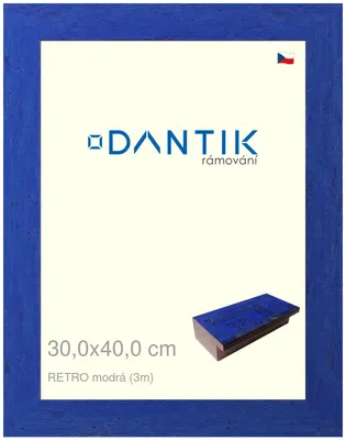 Obrázek produktu pro DANTIK rámeček 30x40 | RETRO modrá (Plexi Čiré)