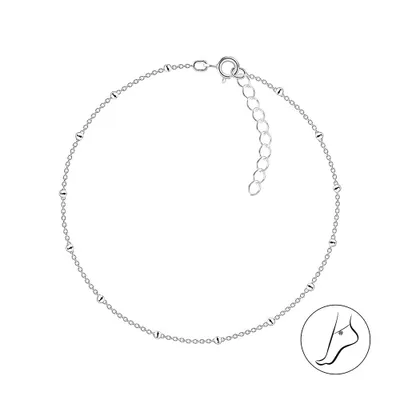 Produktbild von Fußkettchen Silber 925: Fußkette Damen