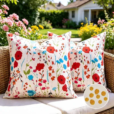Obrázok produktu pre Poťah na vankúš 40x40 cm, vonkajšie použitie, odolný voči poveternostným vplyvom, dekoratívny vankúš, vodotesný poťah na vankúš