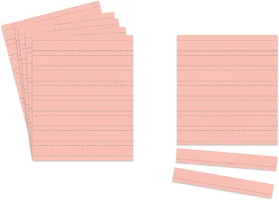 Produktbild von Einsteckkarten Planrecord A4 hoch B210xH297mm VE= 5 Bogen a 8 Streifen rosa