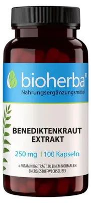 Obrázok produktu pre Extrakt z benediktu lekárskeho 250 mg – 100 kapsúl – Bioherba