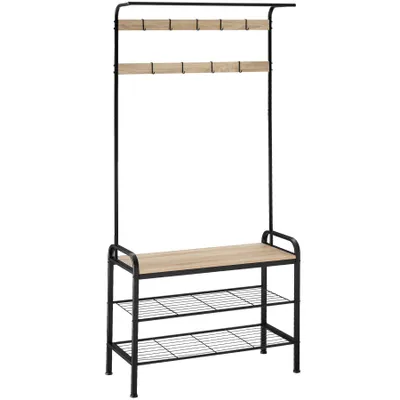 Obrázek produktu pro Šatní skříň - 85,5x36x184cm, průmyslové světlé dřevo, dub Sonoma