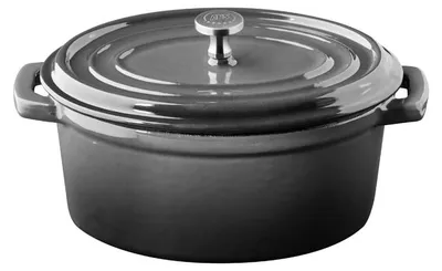 Image de APS 88334 Mini-cocotte avec couvercle 5 STARS - fonte émaillée, 0,45 litre, anthracite, compatible induction