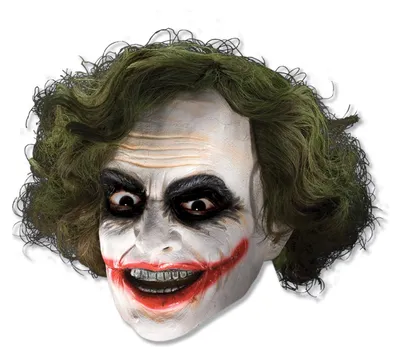 Produktbild von DC Joker 3/4 Vinylmaske mit Perücke