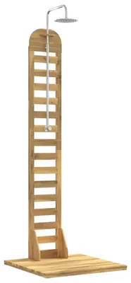 Produktbild von vidaXL Gartendusche 225 cm Massives Akazienholz und Edelstahl Weiß