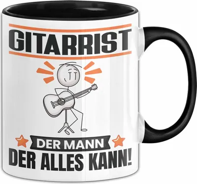 Produktbild von Gitarrist Tasse Geschenk für Gitarrist Der Mann Der Alles Kann Geschenkidee zum Geburtstag (Schwarz)