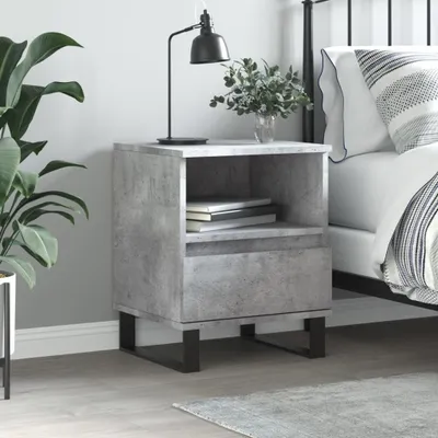 Produktbild von vidaXL Nachttisch Betongrau 40x35x50 cm Holzwerkstoff