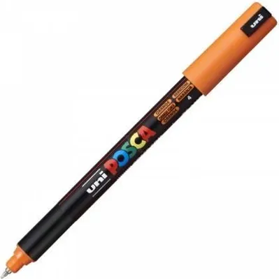 Zdjęcie produktu dla POSCA uni PC-1MR, 1 szt., Pomarańczowy, Końcówka pociskowa, Czarny, Pomarańczowy, 0,7 mm, Atrament na bazie wody