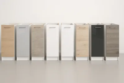 Produktbild von Roe Furniture | Küchenunterschrank 30 cm - Weiß - Weiß Glänzend - Platzsparend und Vielseitig - Ohne Arbeitsplatte - Unterschränke Küche - D30