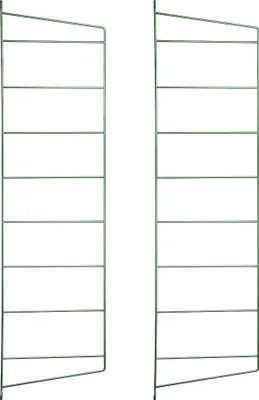 Produktbild von Natural Goods Berlin 2X Regalhalterung TEGEL - Wandregal aus Metall Wand Regalträger für Hängeregale (Wandleiter) in Wohnzimmer, Küche, Bad und Abstellkammer, 8 Ebenen, 200mm, Grün