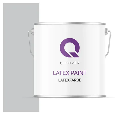 Produktbild von Latexfarbe  5 L Hellgrau Innenfarbe Wandfarbe Deckenfarbe Klasse 3 Mattfarbe Scheuerfest Hohe Deckkraft