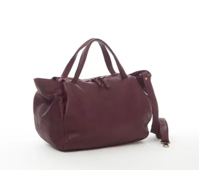 Produktbild von BZNA Handtasche Diana bordeaux Designer Schultertasche Tasche Ledertasche
