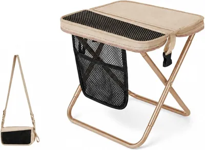 Imagen del producto de Silla plegable, de color , con compartimento con cremallera, compacta, para uso en exteriores